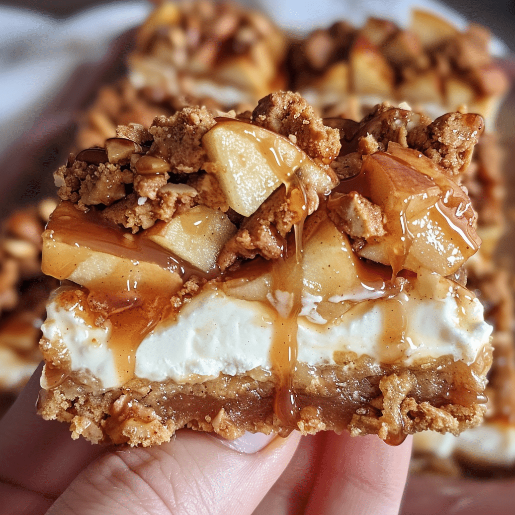 How to make Caramel Apple Cheesecake Bars — key cooking step