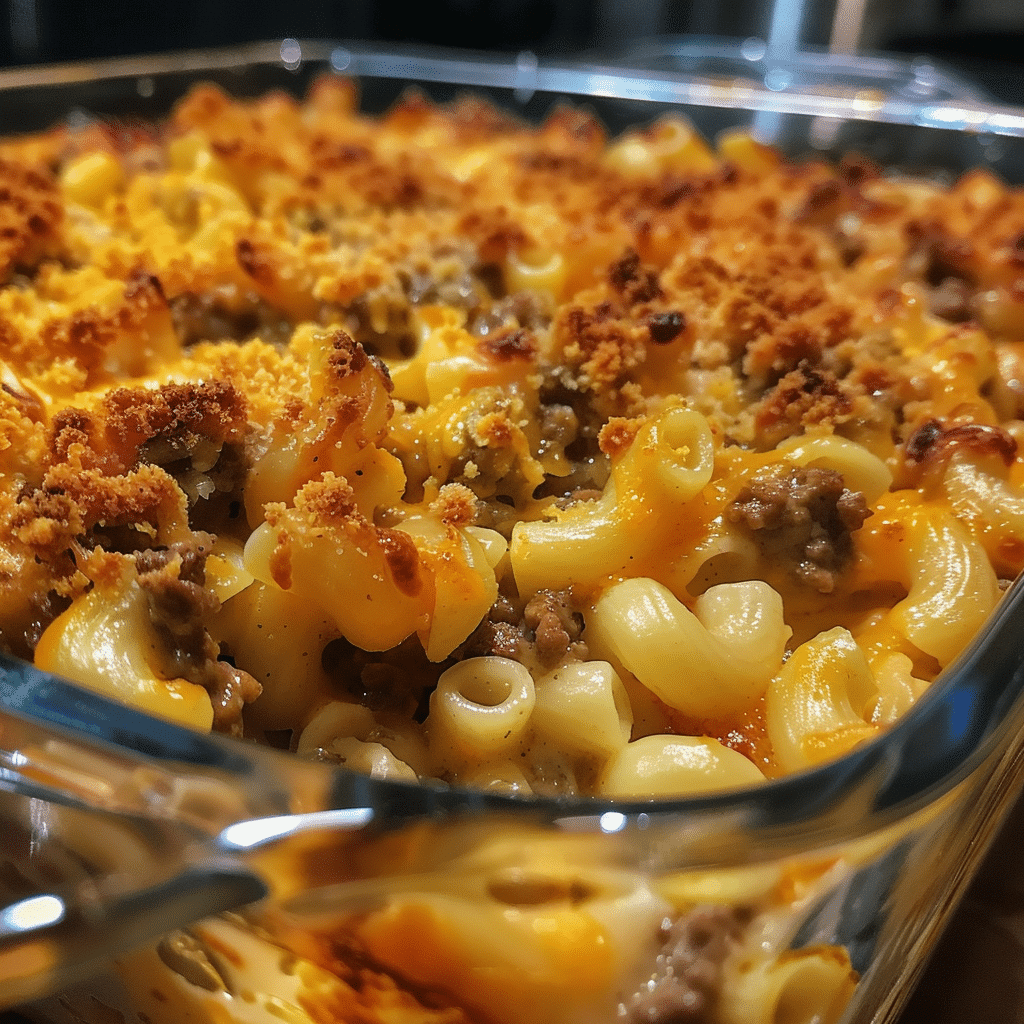How to make Chili Cheese Macaroni Casserole — key cooking step
