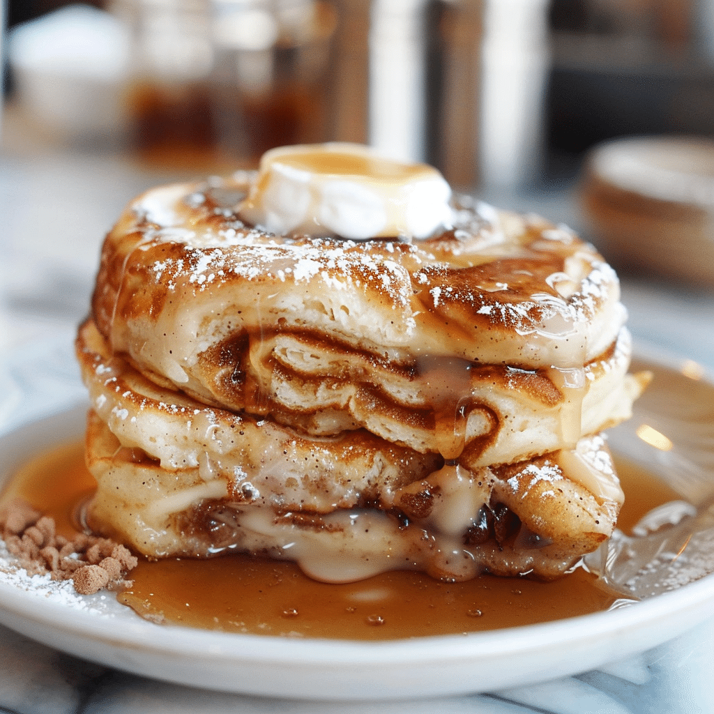 How to make Cinnamon Roll Pancake Bake for Brunch — key cooking step
