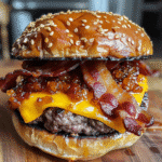 Maple Bacon Cheddar Burger Melt — chef-tested restaurant-quality photo