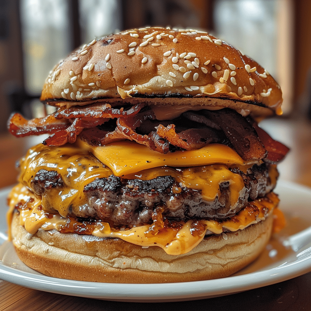 How to make Maple Bacon Cheddar Burger Melt — key cooking step