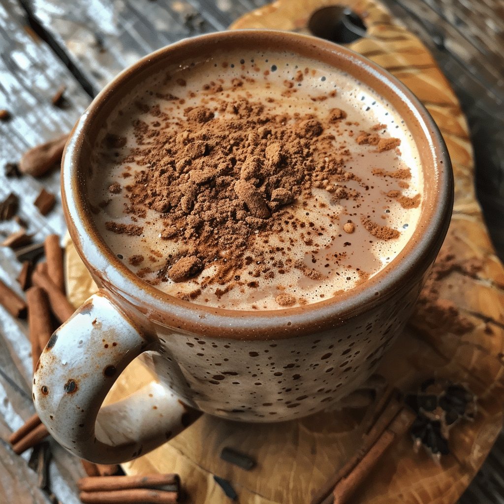 How to make Maple Cinnamon Hot Chocolate Bliss — key cooking step