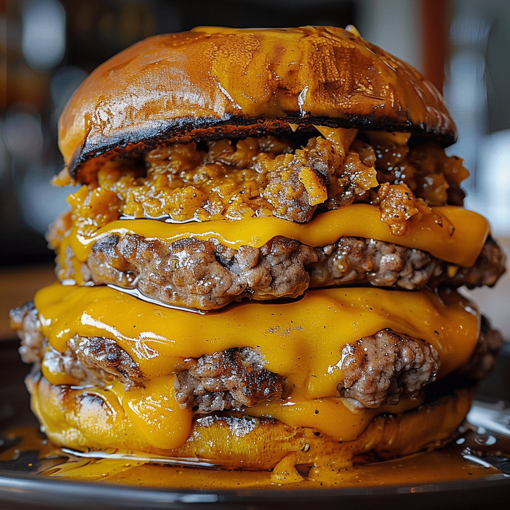 How to make Pumpkin Maple Cheddar Smash Burger — key cooking step