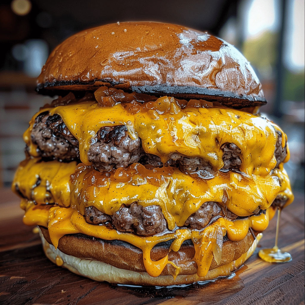 Pumpkin Maple Cheddar Smash Burger — chef-tested restaurant-quality photo