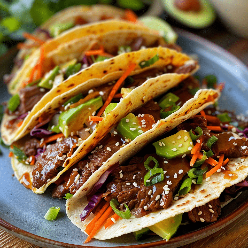 How to make Spicy Korean Beef Tacos with Avocado Slaw — key cooking step