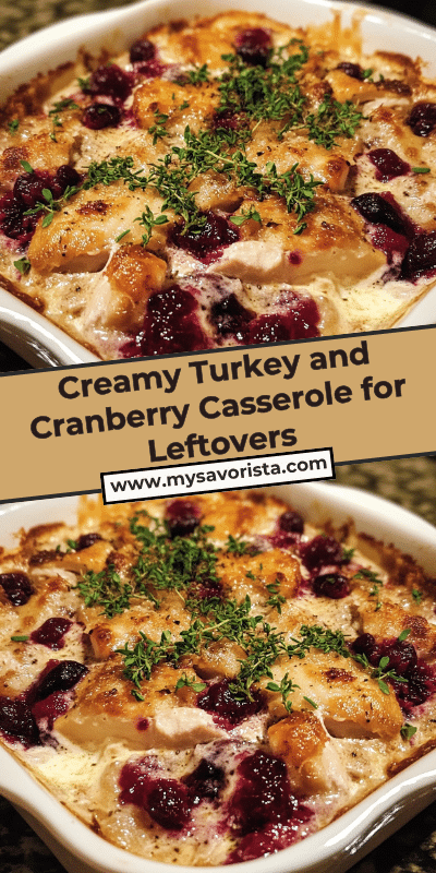 Creamy Turkey and Cranberry Casserole for Leftovers