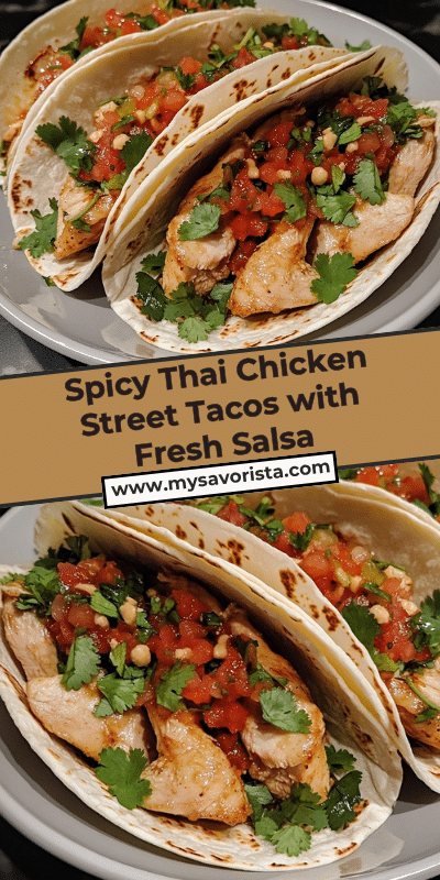 Spicy Thai Chicken Street Tacos with Fresh Salsa