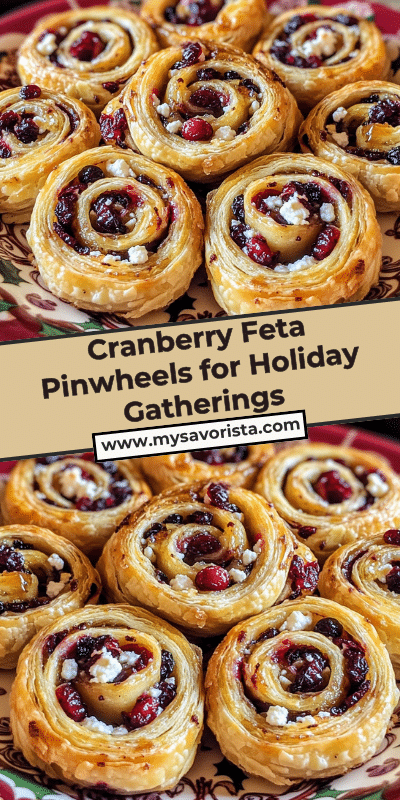 Cranberry Feta Pinwheels for Holiday Gatherings
