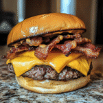 Apple Cider Bacon Cheddar Burger — chef-tested restaurant-quality photo