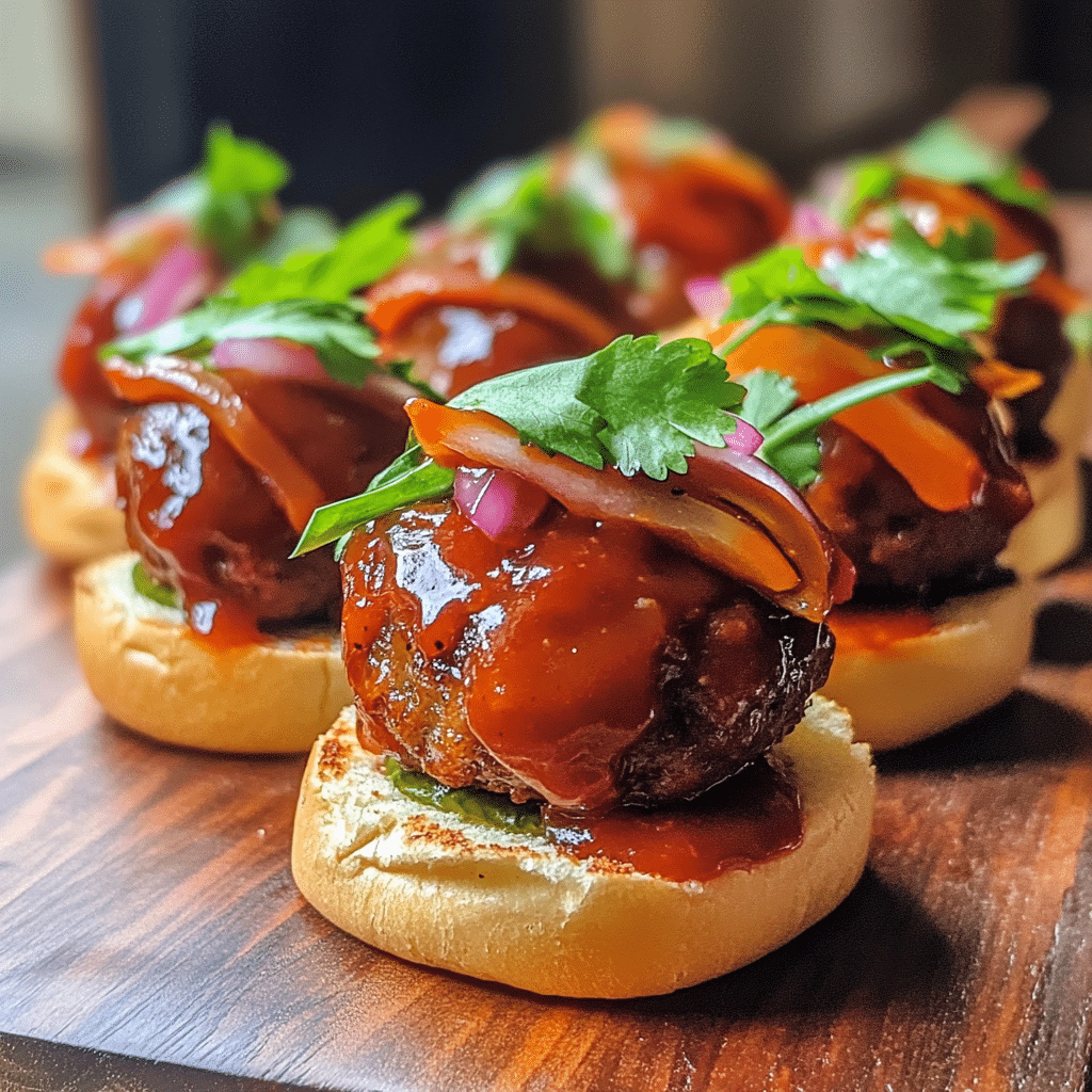 Applewood Smoked BBQ Meatball Sliders with Tangy Sauce — chef-tested restaurant-quality photo