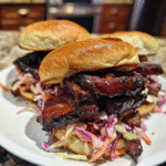 BBQ Bacon Smoked Brisket Sliders with Tangy Slaw — chef-tested restaurant-quality photo