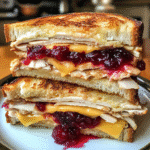 Cheesy Applewood Smoked Turkey Melt with Cranberry Sauce — chef-tested restaurant-quality photo