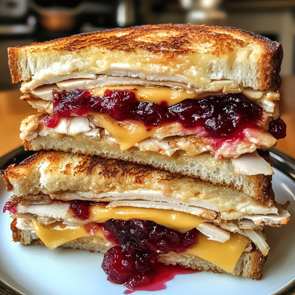 Cheesy Applewood Smoked Turkey Melt with Cranberry Sauce — chef-tested restaurant-quality photo