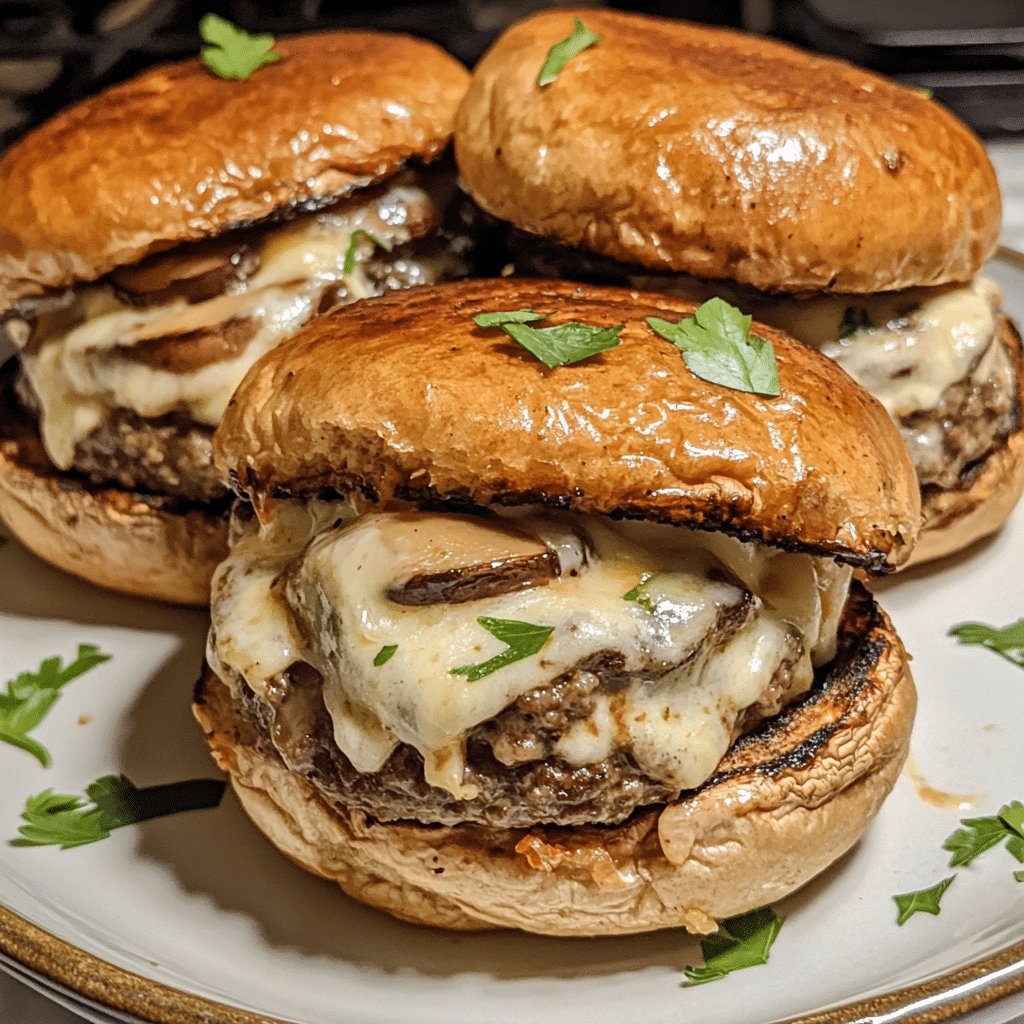 Cheesy Stuffed Mushroom Burgers for Festive Feasts — chef-tested restaurant-quality photo