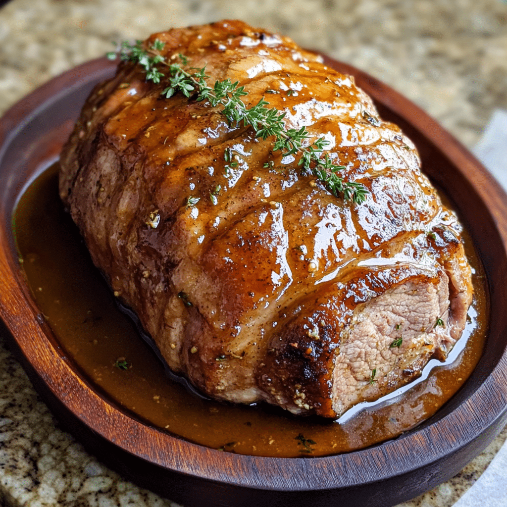 How to make Cider-Glazed Roast Pork for Holiday Gatherings — key cooking step