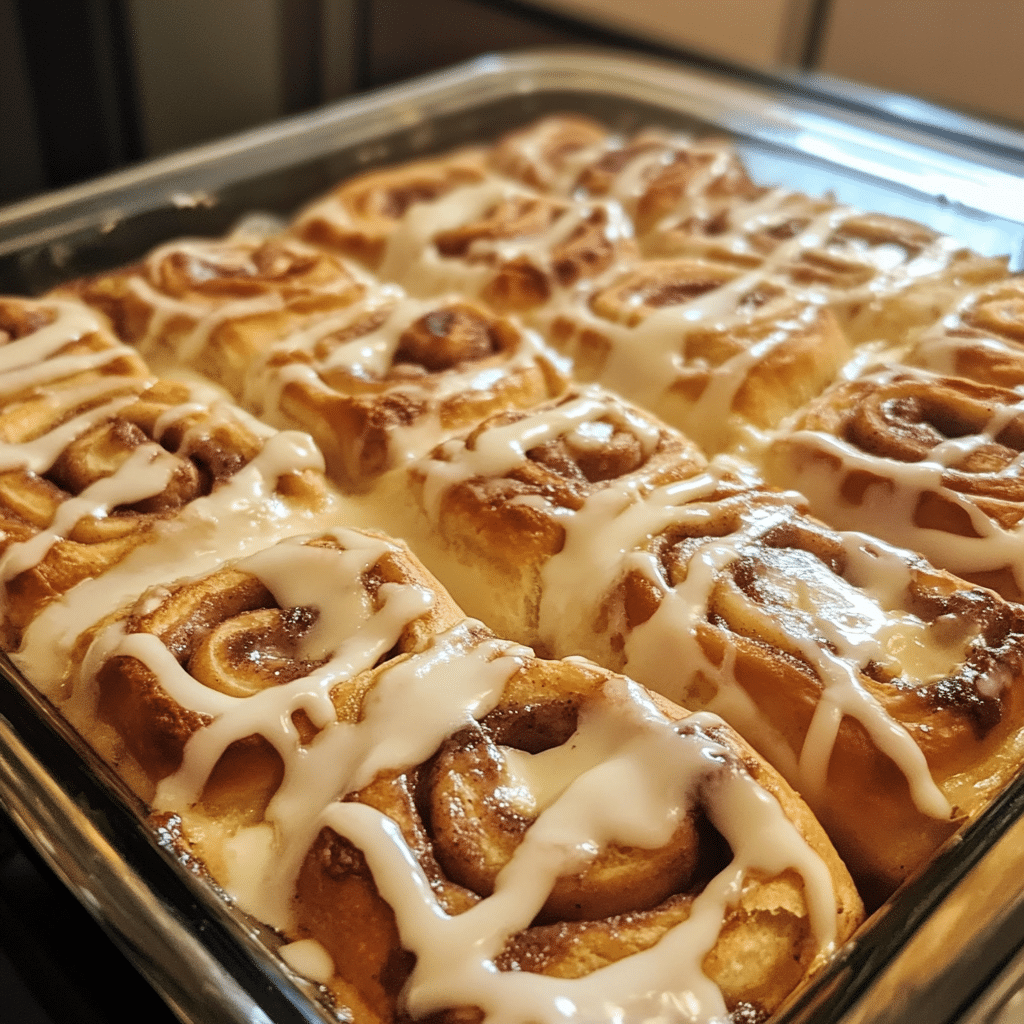 Cinnamon Roll Breakfast Casserole with Cream Cheese Drizzle — chef-tested restaurant-quality photo
