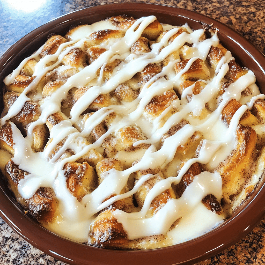 Cinnamon Roll Casserole with Cream Cheese Icing — chef-tested restaurant-quality photo