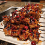 Cranberry Apple Glazed Chicken Skewers — chef-tested restaurant-quality photo