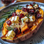Cranberry Brie Stuffed Sweet Potato — chef-tested restaurant-quality photo