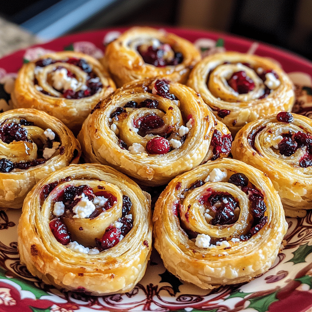 How to make Cranberry Feta Pinwheels for Holiday Gatherings — key cooking step