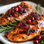 Cranberry Glazed Chicken with Rosemary Butter — chef-tested restaurant-quality photo