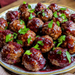 Cranberry-Glazed Meatballs for Holiday Parties — chef-tested restaurant-quality photo