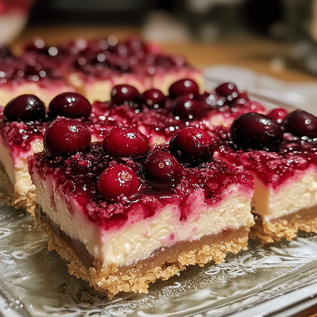 How to make Cranberry Maple Cheesecake Bars — key cooking step