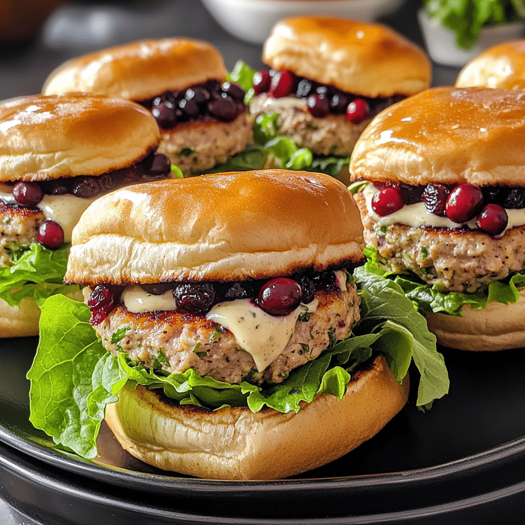 How to make Cranberry Maple Turkey Burger with Herb Aioli — key cooking step