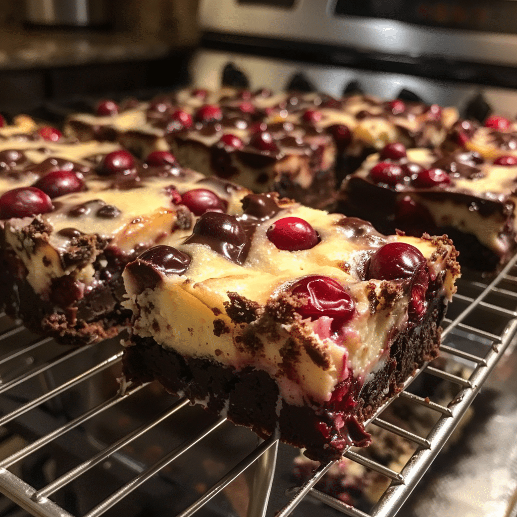 How to make Cranberry Orange Cheesecake Brownies for Friendsgiving — key cooking step