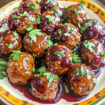 Cranberry Orange Glazed Meatballs for Holiday Parties — chef-tested restaurant-quality photo