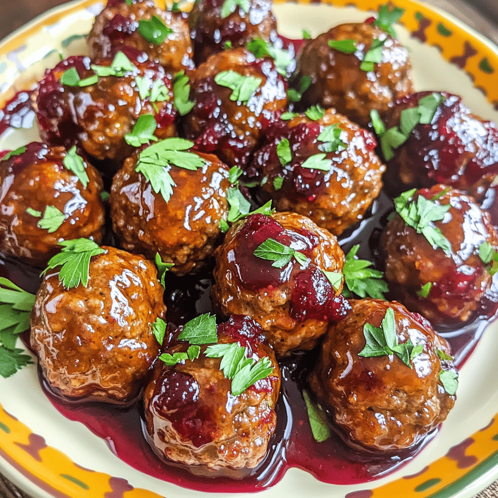 Cranberry Orange Glazed Meatballs for Holiday Parties — chef-tested restaurant-quality photo