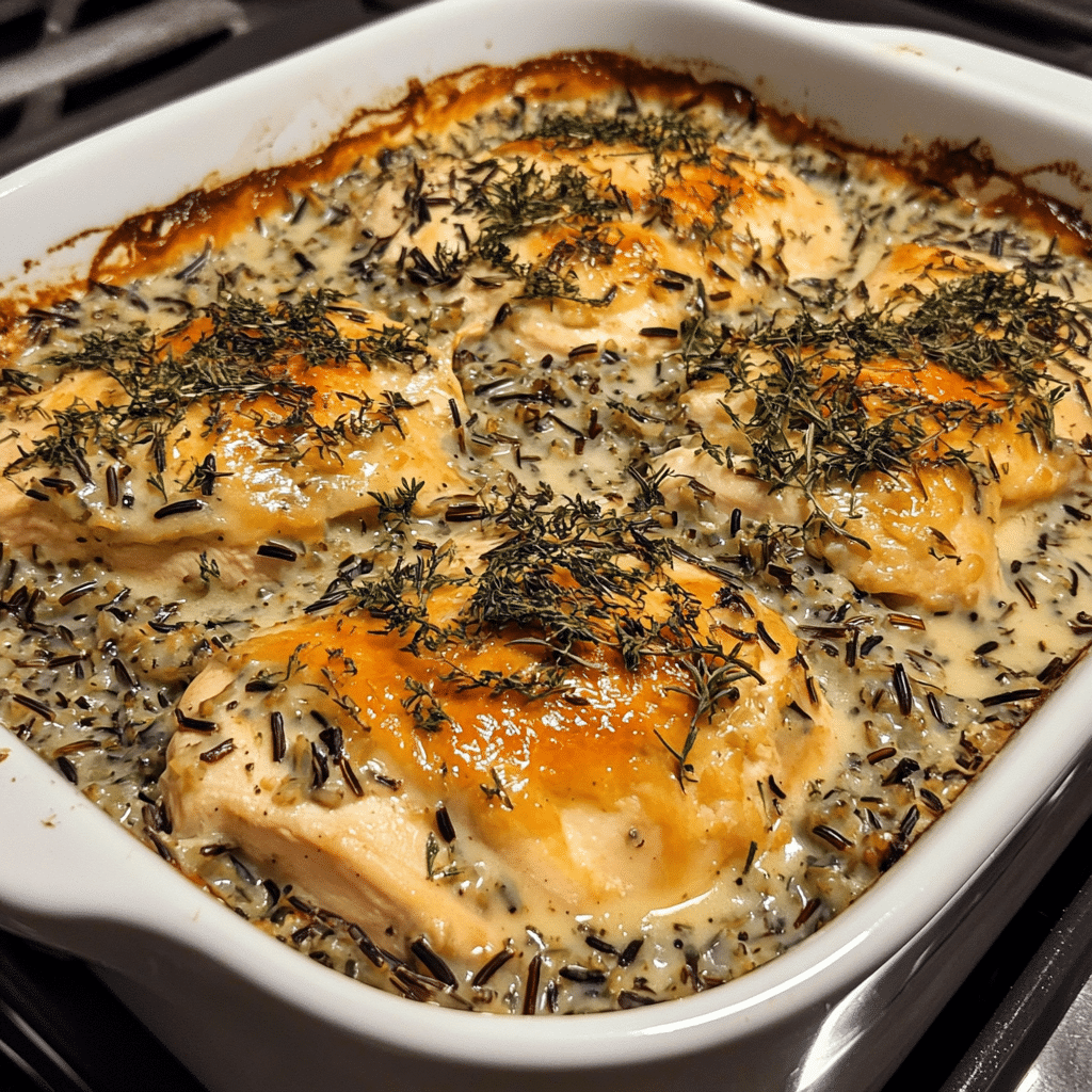 How to make Creamy Chicken and Wild Rice Casserole for Cozy Nights — key cooking step