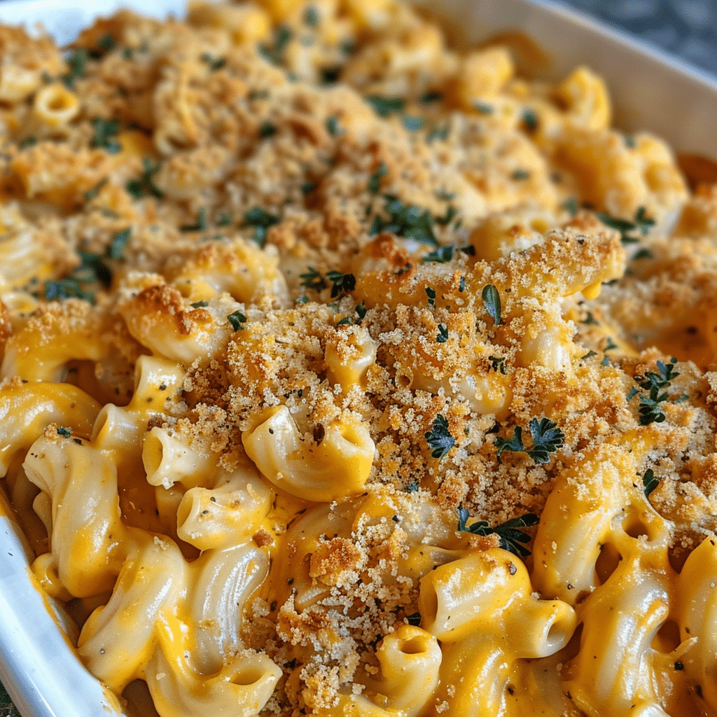 Creamy Pumpkin Mac and Cheese Casserole for Fall — chef-tested restaurant-quality photo