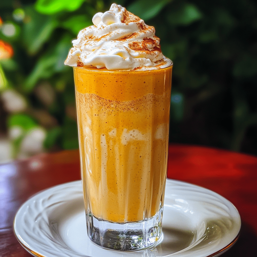 How to make Creamy Pumpkin Spice Milkshake with Whipped Cream — key cooking step