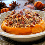 Creamy Sweet Potato Casserole with Pecan Topping — chef-tested restaurant-quality photo