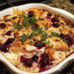 Creamy Turkey and Cranberry Casserole for Leftovers — chef-tested restaurant-quality photo