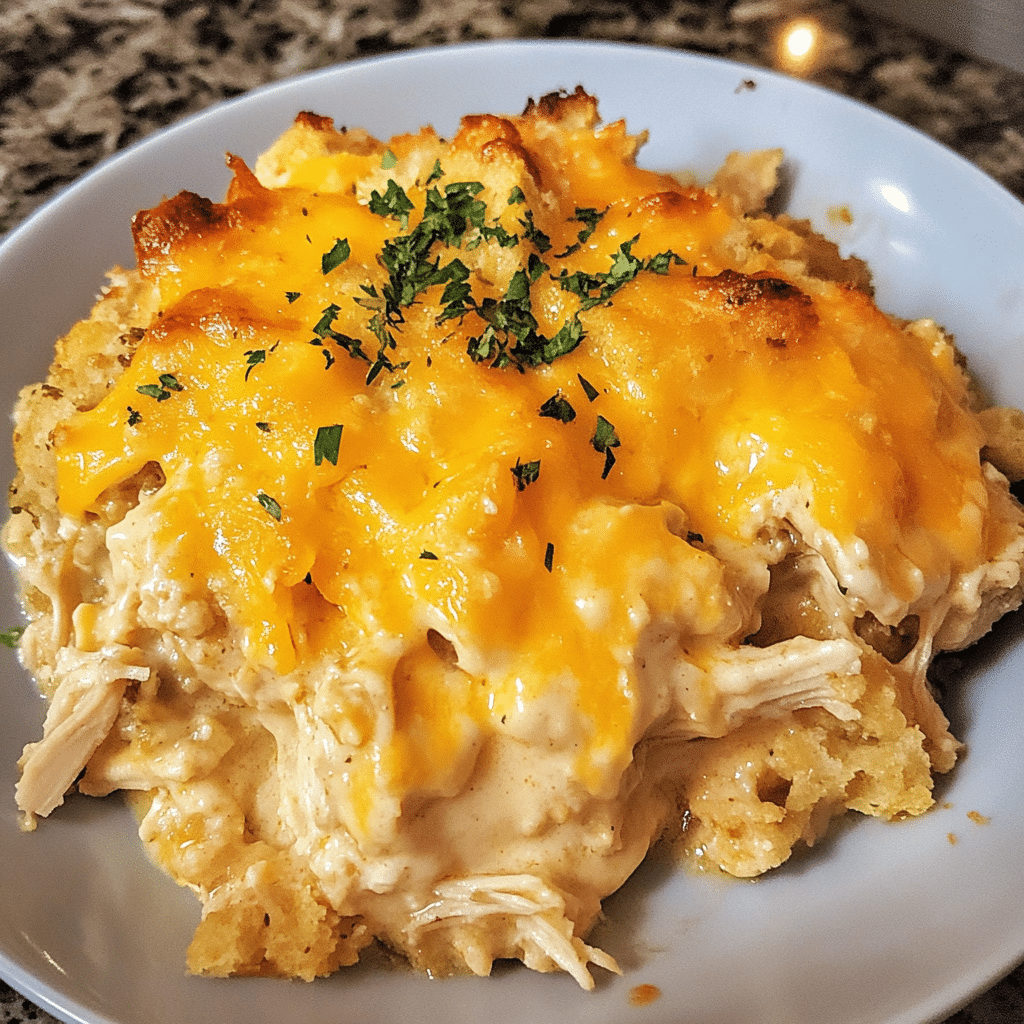 How to make Creamy Turkey and Stuffing Casserole — key cooking step