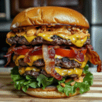 Creepy Crawly Bacon Cheeseburger Stack — chef-tested restaurant-quality photo