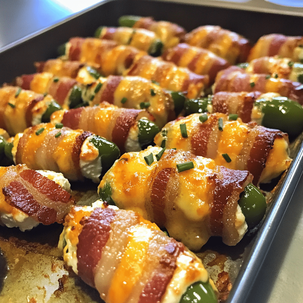 How to make Crispy Bacon-Wrapped Jalapeño Poppers with Creamy Dip — key cooking step