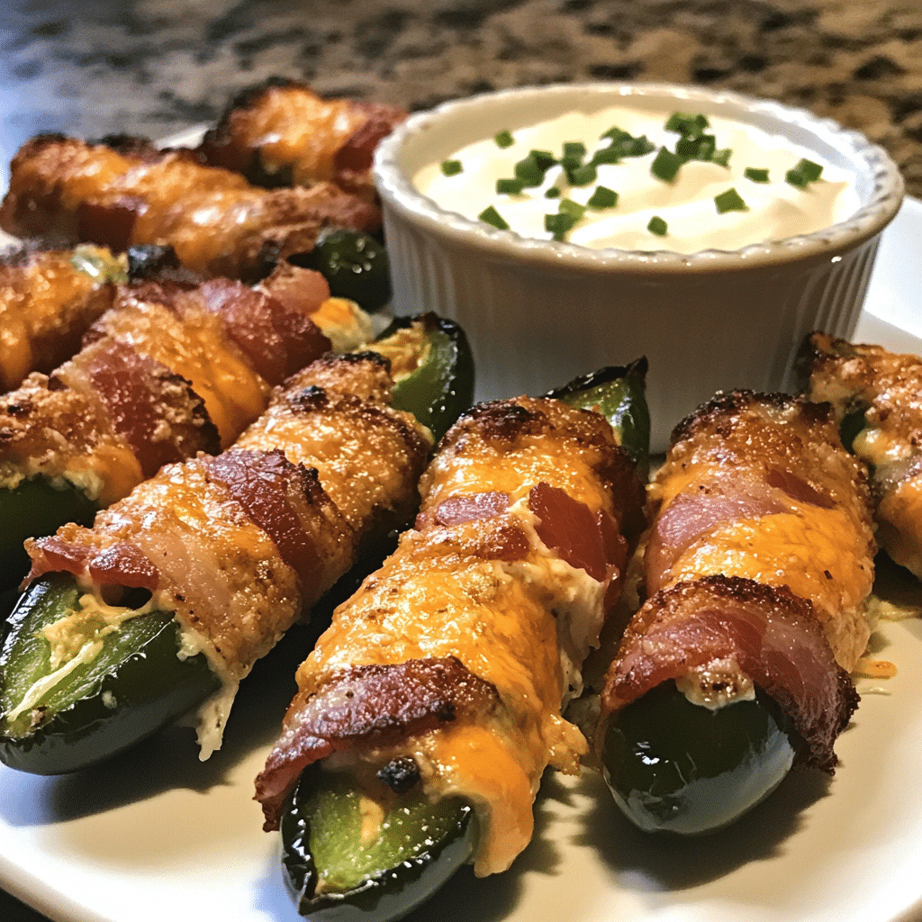 Crispy Bacon-Wrapped Jalapeño Poppers with Creamy Dip — chef-tested restaurant-quality photo