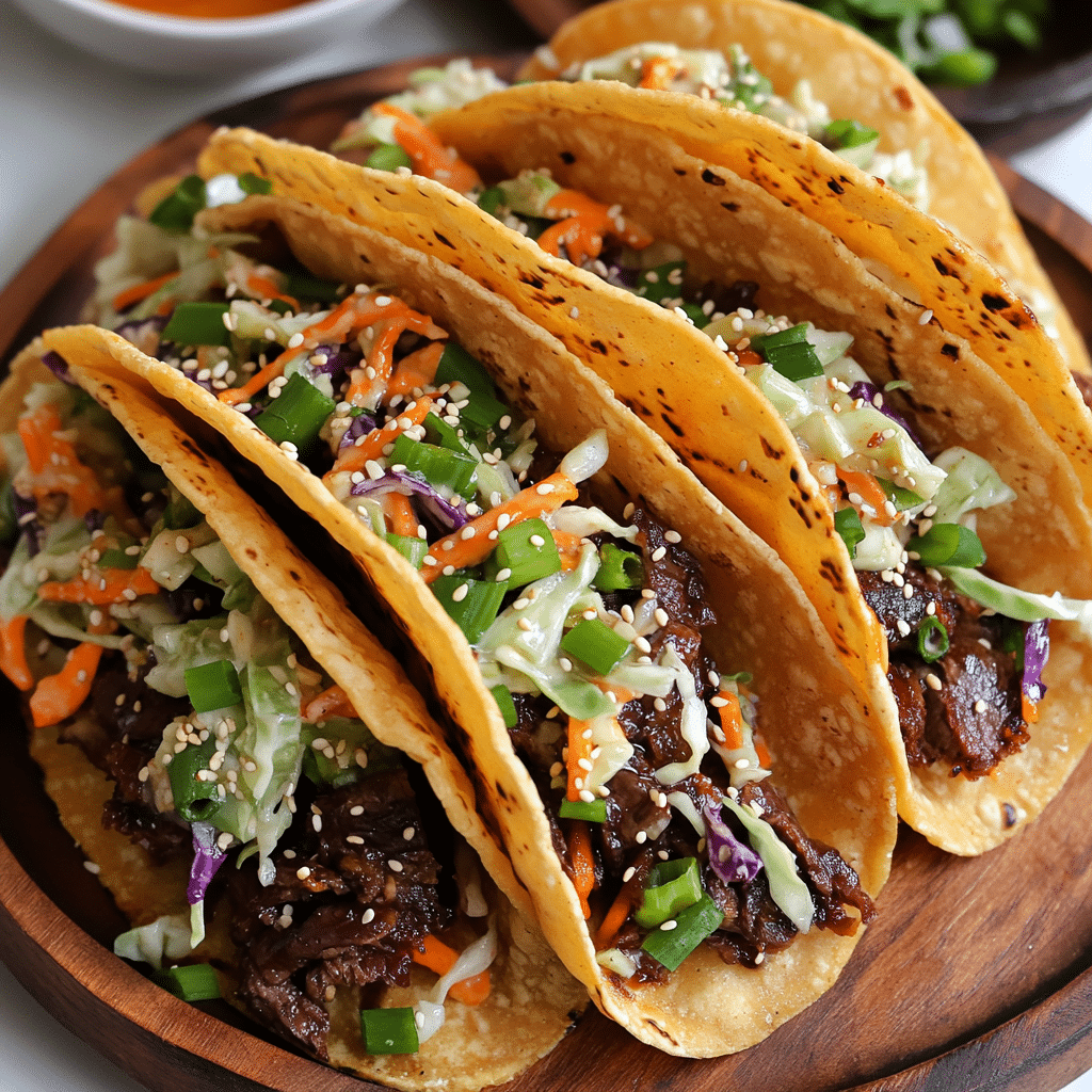 How to make Crispy Korean BBQ Tacos with Spicy Slaw — key cooking step