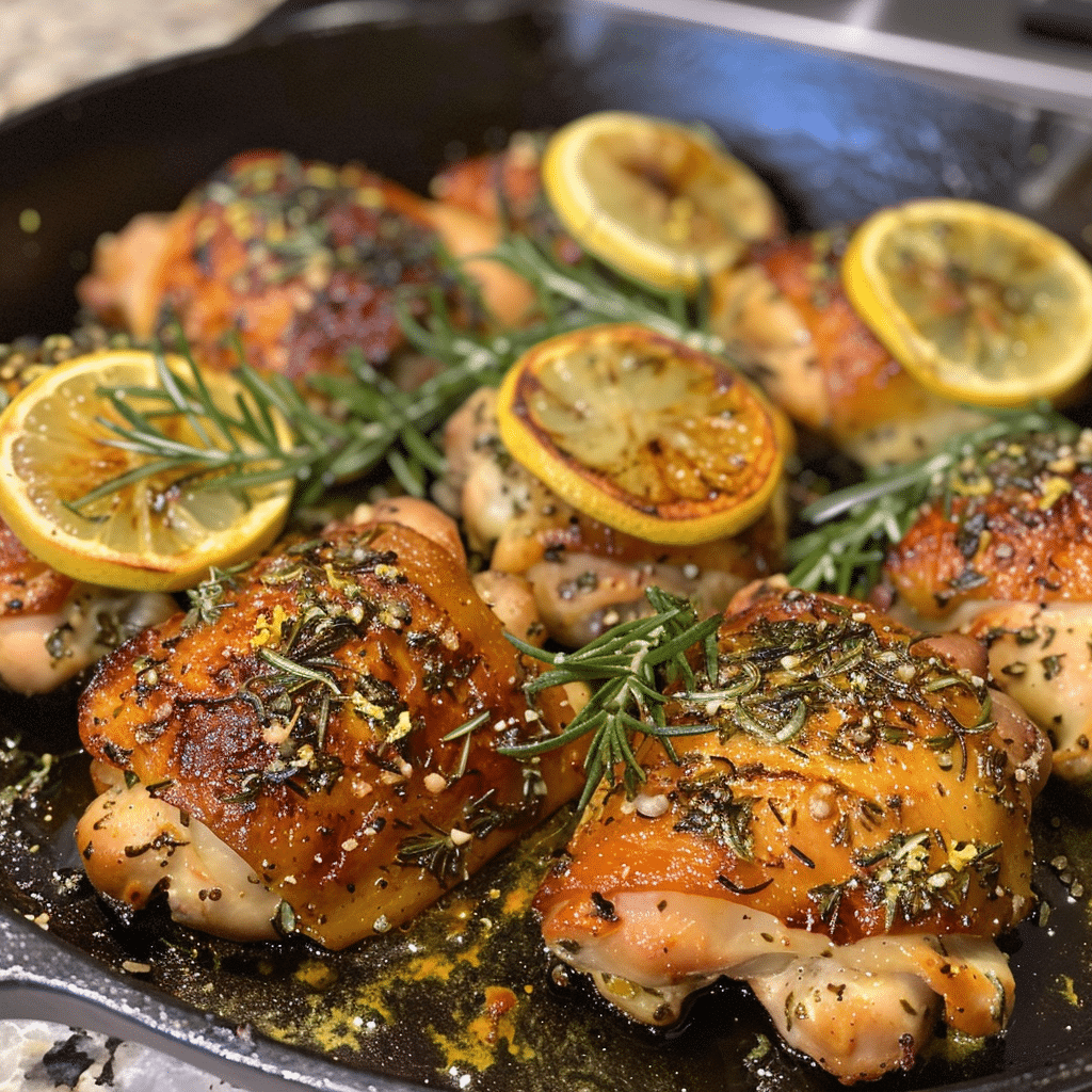 Crispy Lemon Herb Chicken Thighs — chef-tested restaurant-quality photo