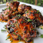 Crispy Maple Bourbon Chicken Thighs with Herb Glaze — chef-tested restaurant-quality photo