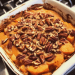 Festive Sweet Potato and Pecan Casserole for Thanksgiving — chef-tested restaurant-quality photo