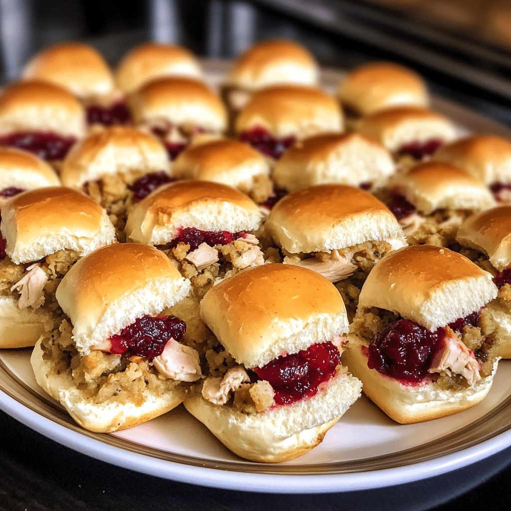 How to make Friendsgiving Turkey & Cranberry Sliders — key cooking step