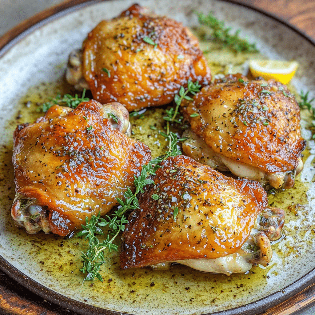 Garlic Herb Butter Chicken Thighs on Sheet Pan — chef-tested restaurant-quality photo