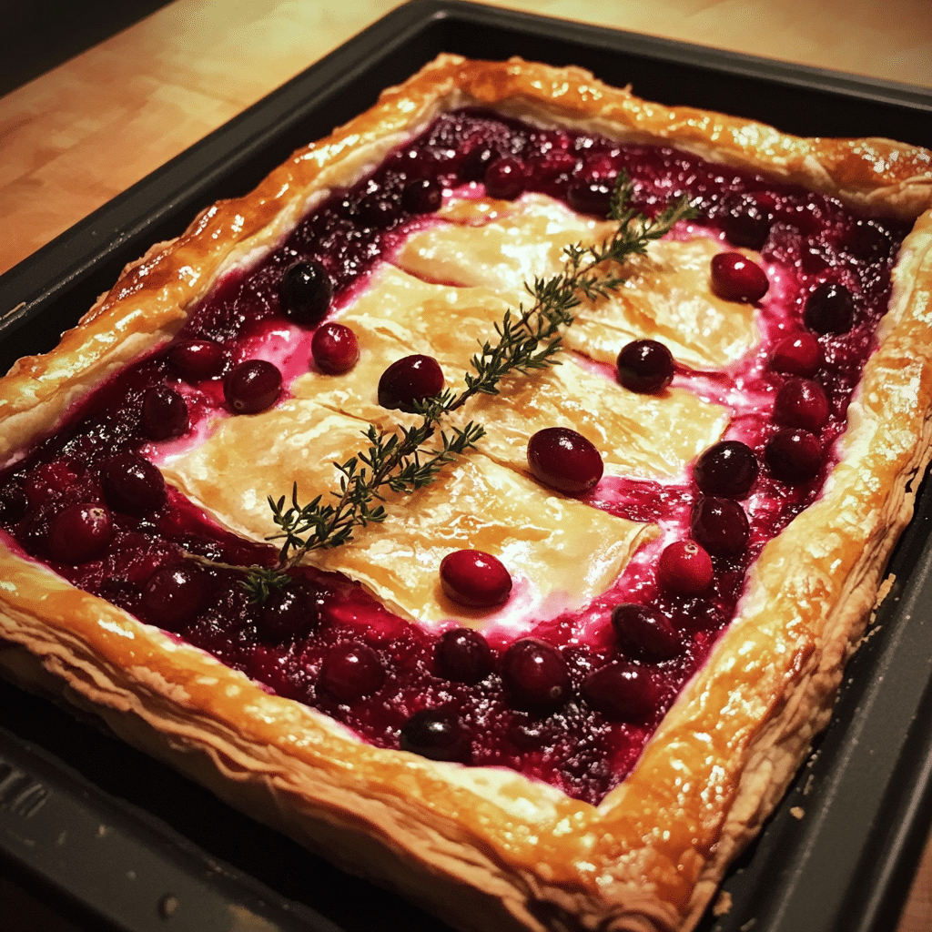 Harvest Cranberry Brie Tart with Puff Pastry — chef-tested restaurant-quality photo