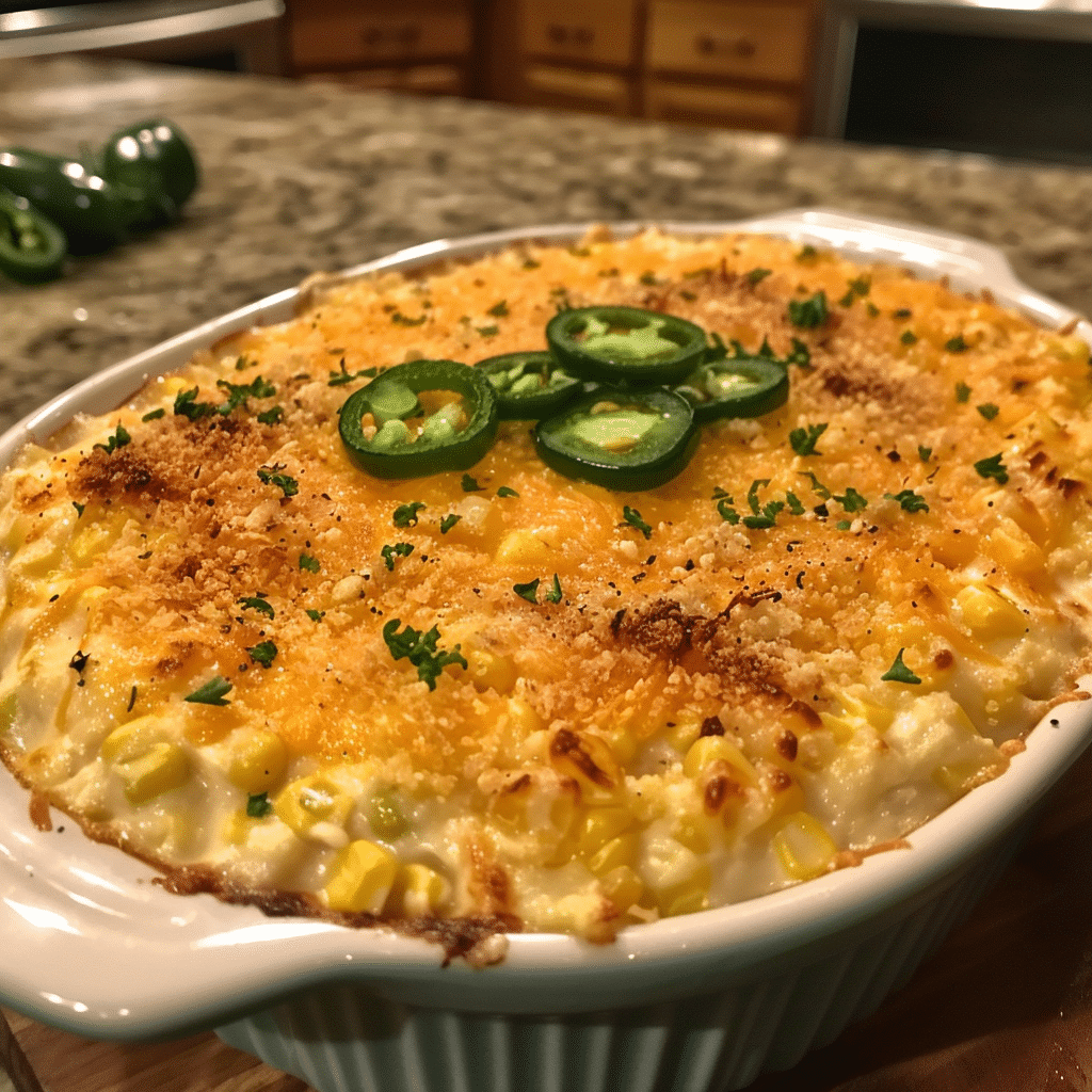 How to make Harvest Festive Cheesy Jalapeño Corn Dip — key cooking step