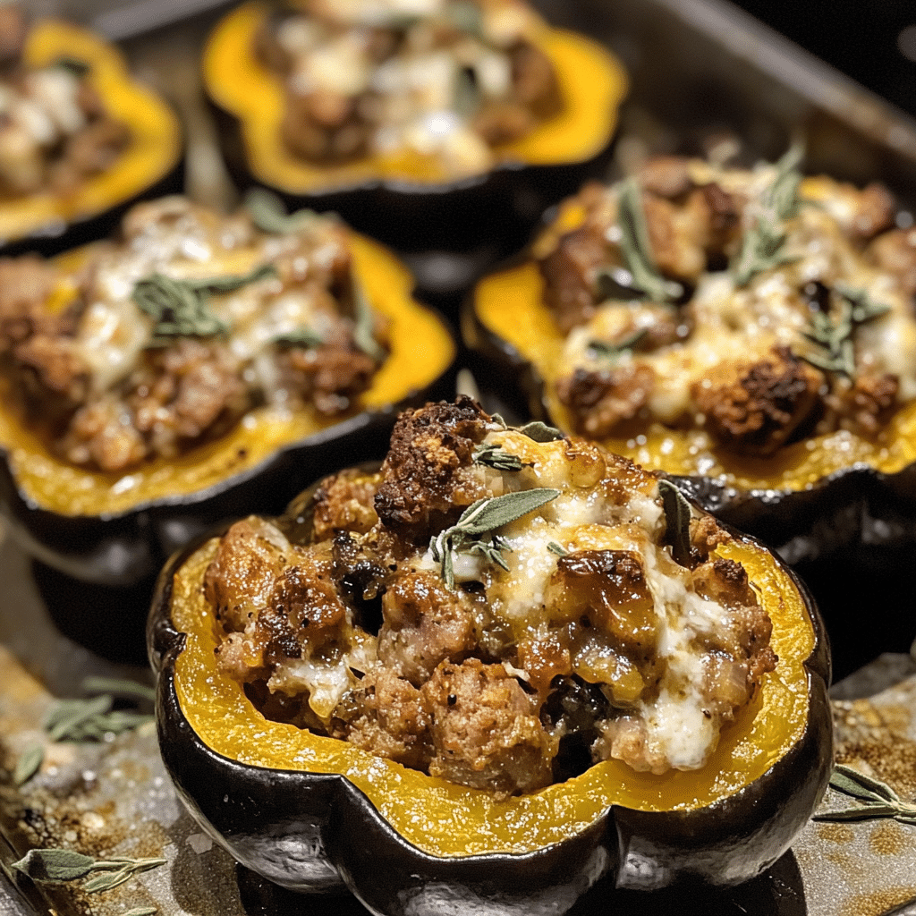 How to make Harvest Festive Stuffed Acorn Squash Bites — key cooking step
