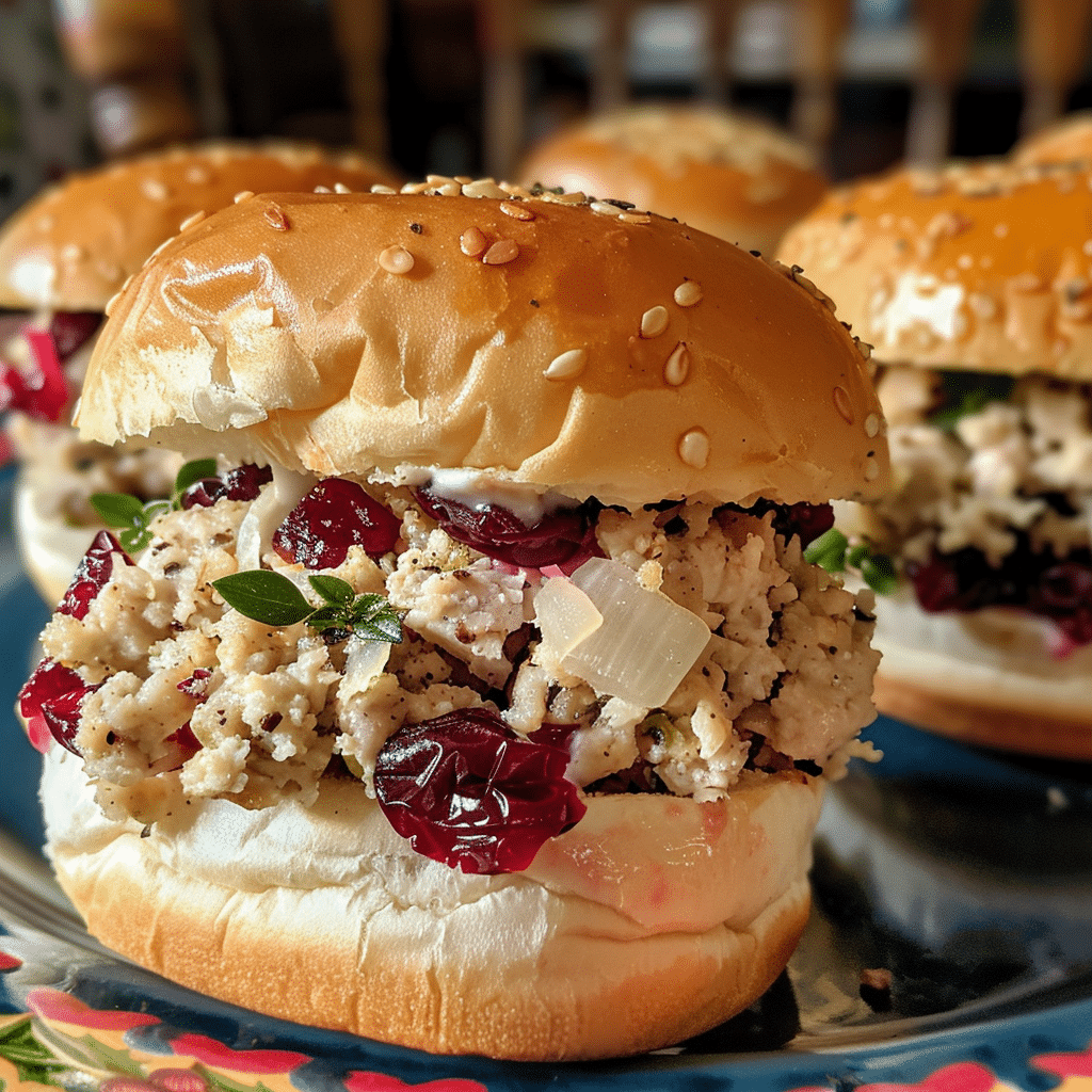 How to make Harvest Festive Turkey and Cranberry Sliders — key cooking step